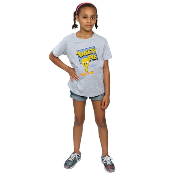 Looney Tunes Girls Tweety Pie Bomull T-shirt 12-13 År Sport Sports Grey 12-13 Years