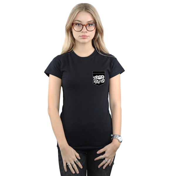 Scooby Doo Dam/Kvinnor Faux Pocket Bomull T-Shirt L Svart Black L