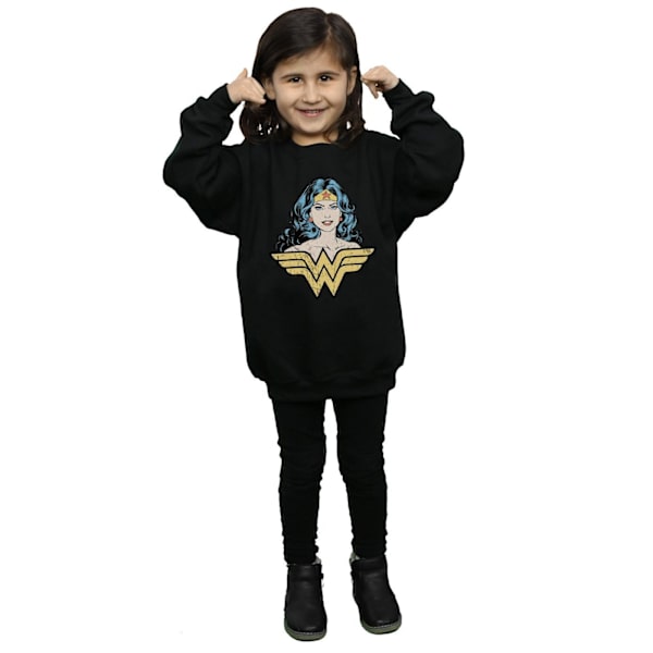 DC Comics Girls Wonder Woman Gaze Sweatshirt 12-13 år Svart Black 12-13 Years