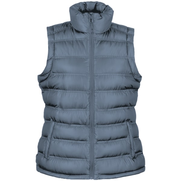 Result Dam/Kvinnor Ice Bird Vadderad Bodywarmer / Gilet Jacka Frost Grey XL