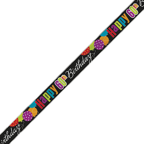 Unik festdekoration 60-årsdag banderoll en storlek flerfärgad Multicoloured One Size