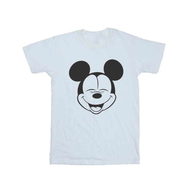Disney Girls Mickey Mouse Closed Eyes Bomull T-shirt 7-8 år White 7-8 Years