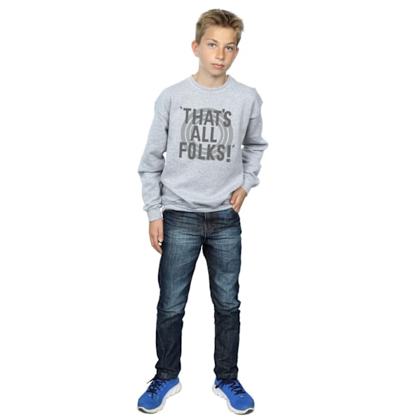 Looney Tunes Boys That´s All Folks Text Sweatshirt 5-6 år Sp Sports Grey 5-6 Years