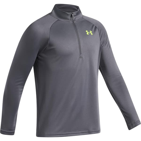 Under Armour Pojkar Tech 2.0 Half Zip Träningströja 13 År Grå/Grön Grey/Green 13 Years