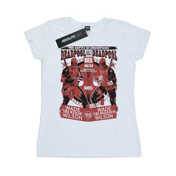 Marvel Dam/Ladies Deadpool vs Deadpool bomull T-shirt XXL Wh White XXL