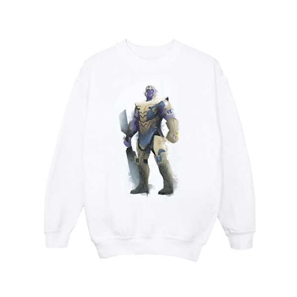 Marvel Pojkar Avengers Endgame Målad Thanos Sweatshirt 7-8 År White 7-8 Years