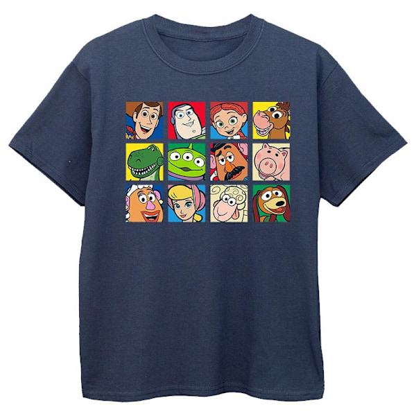 Disney Pojkar Toy Story Karaktärsrutor T-Shirt 12-13 År Marinblå Navy Blue 12-13 Years