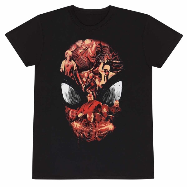 Spider-Man Unisex Vuxen Character Collage T-shirt L Svart Black L