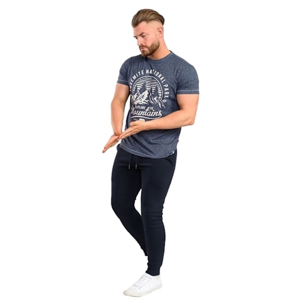 Duke Herr Joggingbyxor D555 Brandon Cuffed Kingsize 4XL Marinblå Navy 4XL