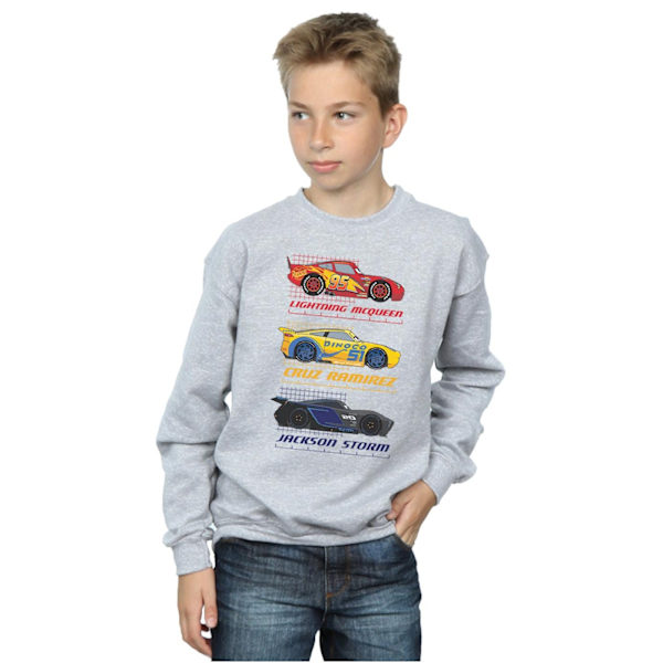 Cars Boys Racer Profile Bomullströja 9-11 År Sports Grå Sports Grey 9-11 Years