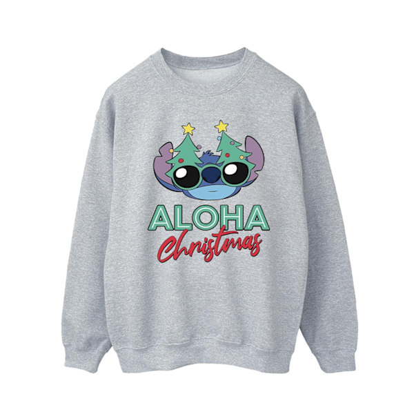 Disney Herr Lilo And Stitch Julgran Skuggor Sweatshirt 4X Sports Grey 4XL