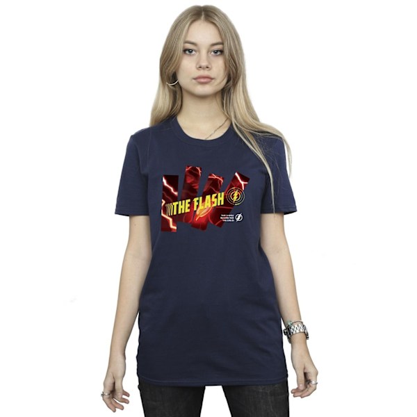 DC Comics Dam/Damer The Flash Pillars Bomull Boyfriend T-Sh Navy Blue 3XL