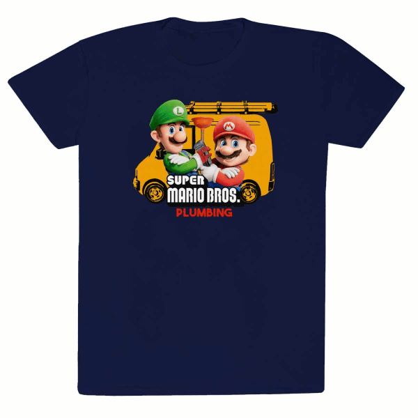 Super Mario Bros Unisex VVS-T-shirt för vuxna M Marinblå Navy M