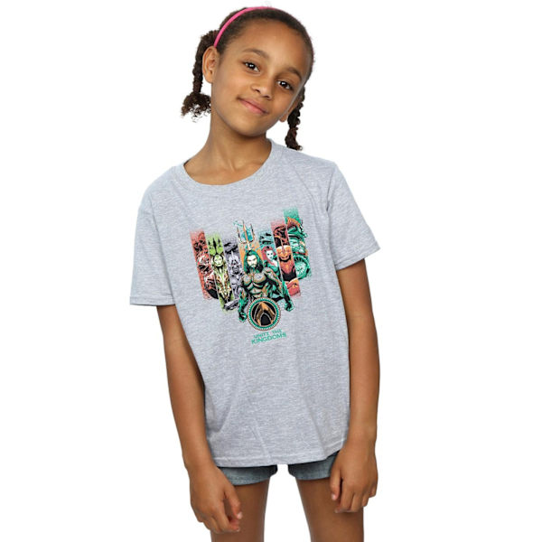 DC Comics Girls Aquaman Unite The Kingdoms Bomull T-shirt 9-11 Sports Grey 9-11 Years