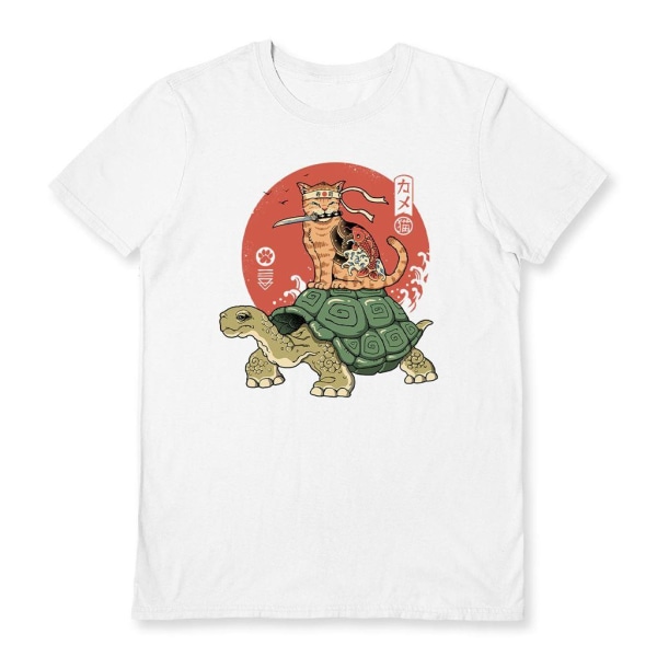 Vincent Trinidad Unisex Vuxen Catana On Turtle T-shirt L Vit/ White/Red/Green L