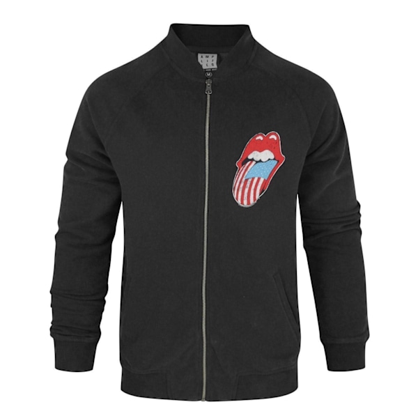 Amplified Mens The Rolling Stones Bomberjacka S Svart Black S