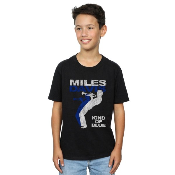 Miles Davis Boys Kind Of Blue Distressed T-Shirt 12-13 år Bl Black 12-13 Years
