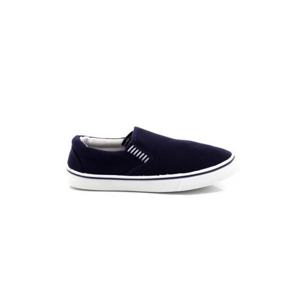 Dek Mens Gusset Casual Canvas Yachting Shoes 8 UK Marinblå Navy Blue 8 UK