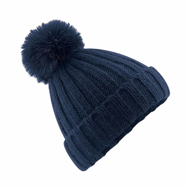 Beechfield Unisex Verbier Fur Pom Pom Chunky Beanie One size Na Navy One size