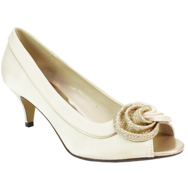 Lunar Womens/Ladies Ripley Satin Court Shoes 3 UK Champagne Champagne 3 UK
