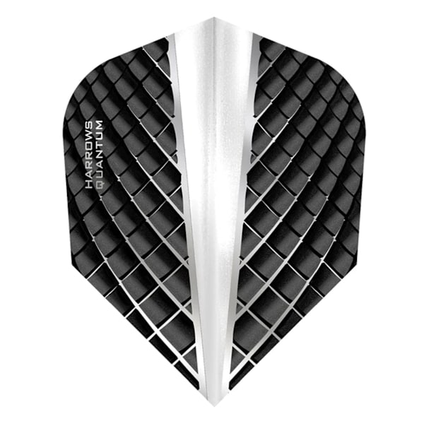 Harrows 100 Micron Quantum Dart Flights Set (3-pack) One Size Charcoal Grey/White One Size