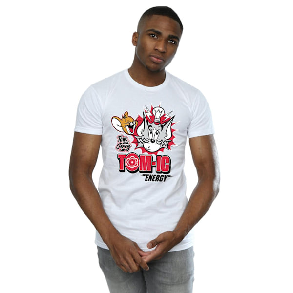 Tom And Jerry Tomic Energy T-shirt XXL Vit White XXL