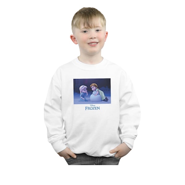 Disney Boys Frozen Bygg En Snögubbe Sweatshirt 7-8 År Vit White 7-8 Years