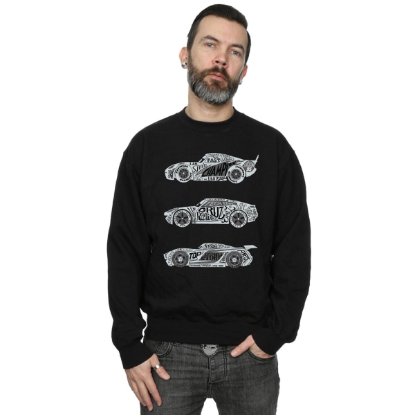 Disney Cars Text Racers Sweatshirt L Svart Black L