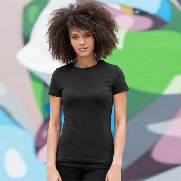 Skinni Fit Dam/Kvinnor Feel Good Stretch Kortärmad T-shirt Black M