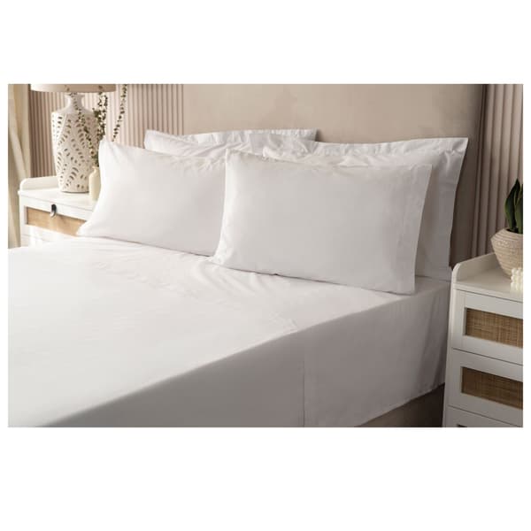 Belledorm Easycare Percale Plattformskjol Dubbel Vit White Double