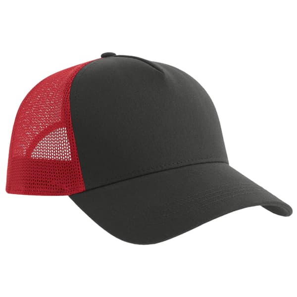 Atlantis Rapper 5-panels Bomull Hållbar Truckerkeps One Size Dark Grey/Red One Size