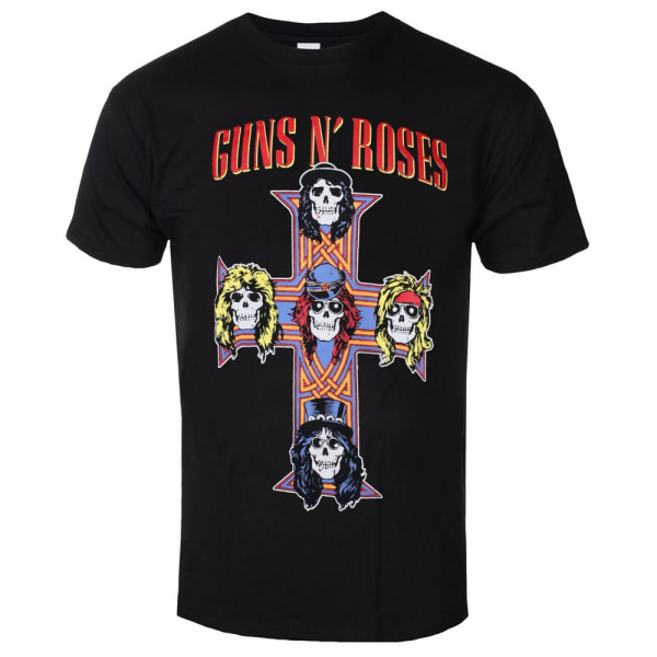 Guns N Roses Unisex Vuxen Vintage Cross T-shirt L Svart Black L