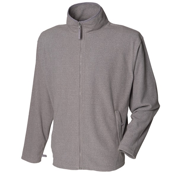 Henbury Herr Microfleece Anti-Pill Jacka S Heather Grey Heather Grey S