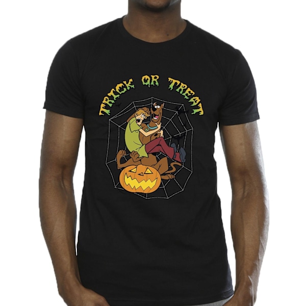 Scooby Doo Trick Or Treat T-shirt för män 4XL Svart Black 4XL