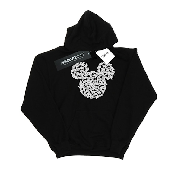 Disney Herr Mickey Mouse Head Of Hands Hoodie L Svart Black L