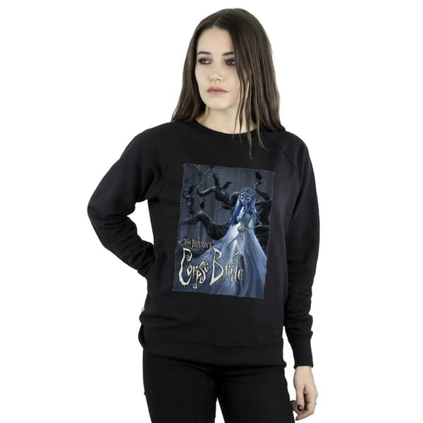 Corpse Bride Dam/Dam Bröllopsklänning Affisch Tröja 4XL Svart Black 4XL