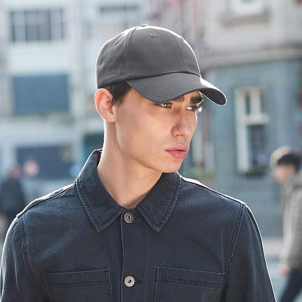 Beechfield Unisex Authentic 6 Panel Baseball Cap One Size Svart Black One Size