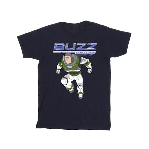 Disney Girls Lightyear Buzz Jump To Action Bomull T-shirt 5-6 år Navy Blue 5-6 Years