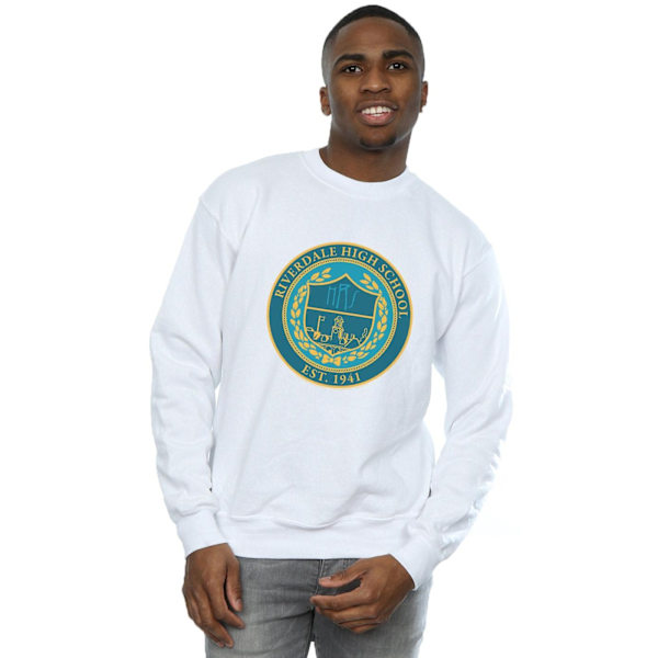 Riverdale Mens High School Crest Sweatshirt 3XL Vit White 3XL