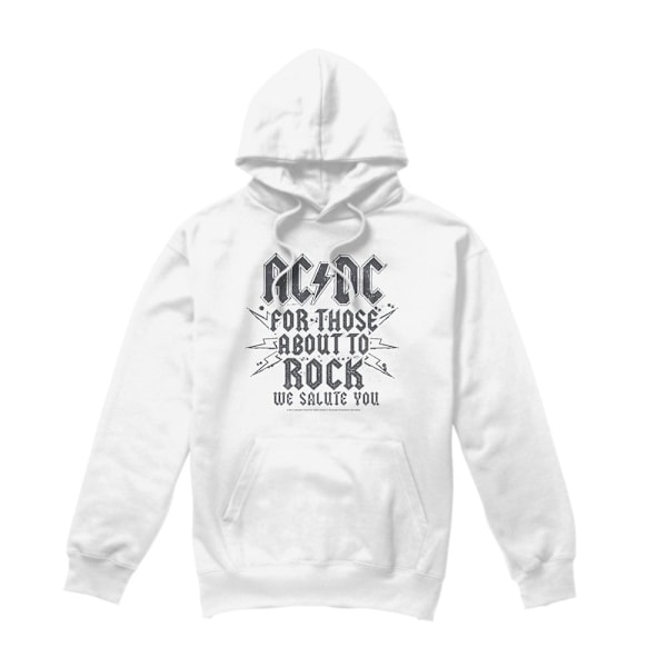 AC/DC Herr Salute Hoodie XXL Vit White XXL