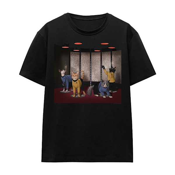 Star Trek Unisex Vuxen Beam Meow Up T-Shirt L Svart Black L