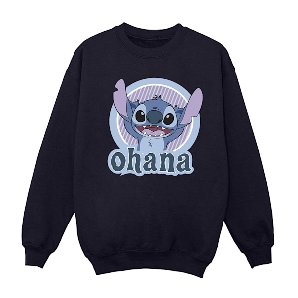 Disney Boys Lilo And Stitch Ohana Circle Sweatshirt 3-4 År N Navy Blue 3-4 Years