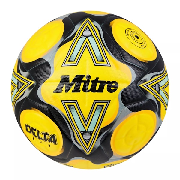Mitre Delta Evo Fotboll 5 Gul/Svart/Grå Yellow/Black/Grey 5