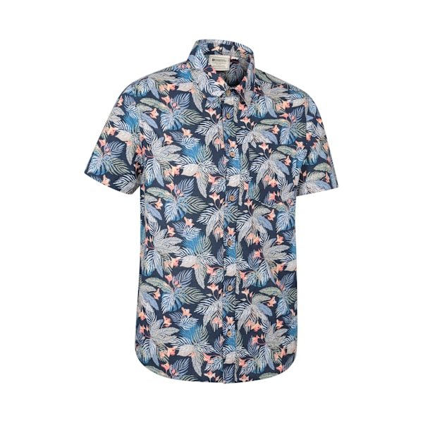 Mountain Warehouse Herr Tropisk Kortärmad Skjorta XL Blå Blue XL