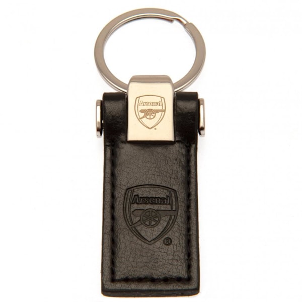 Arsenal FC Lädernyckelring En Storlek Svart Black One Size