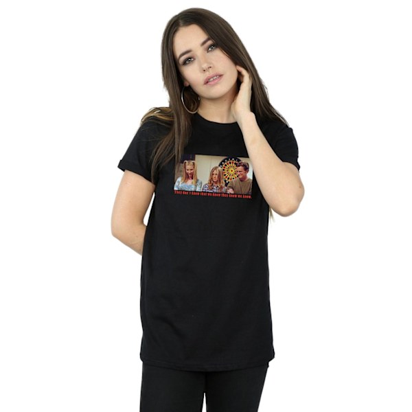 Friends Dam/Kvinnor De Vet Inte Att Vi Vet Bomull Pojkvän T-Shirt Black XL