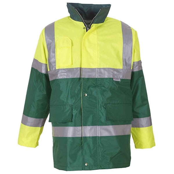 Yoko Unisex Vuxen Kontrast Hi-Vis Jacka L Gul/Paramedic Grön Yellow/Paramedic Green L