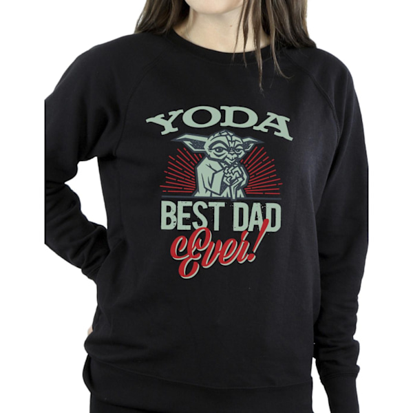 Star Wars Womens/Ladies Mandalorian Yoda Dad Sweatshirt L Svart Black L