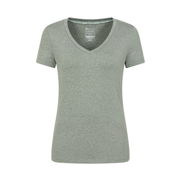Mountain Warehouse Vitality V-ringad T-shirt för dam/kvinnor, storlek 20 UK Khaki Green 20 UK