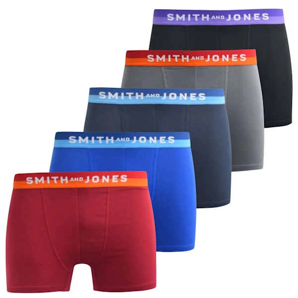 Smith & Jones Wrenlow Boxerkalsonger för män (5-pack) XL Flerfärgad Multicoloured XL